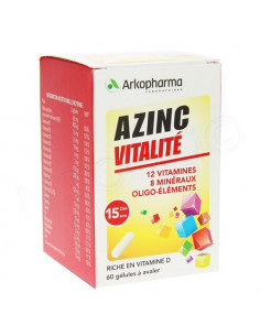 Azinc Forme et Vitalité 12 Vitamines 8 Minéraux Oligo-éléments