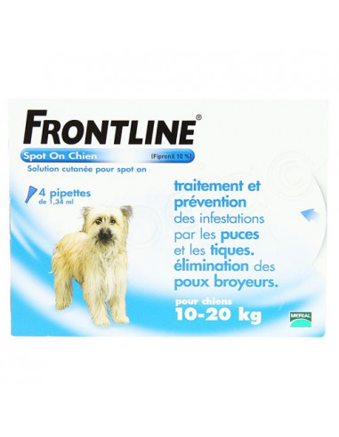 Soin antiparasitaire Spot On pour chiens Frontline