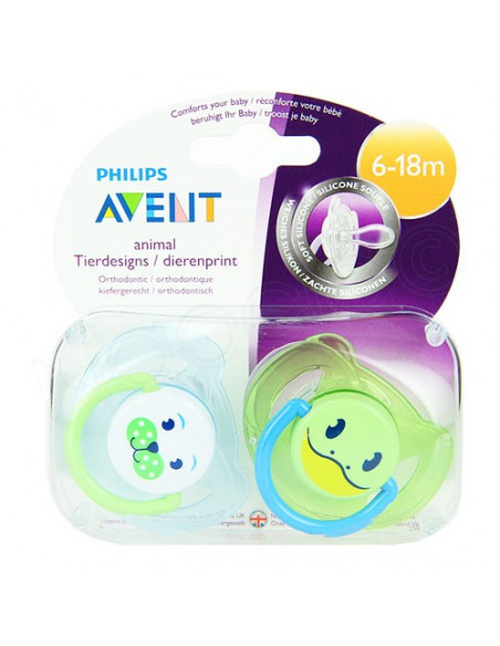 Sucettes orthodontiques Fun Style (6-18 m)