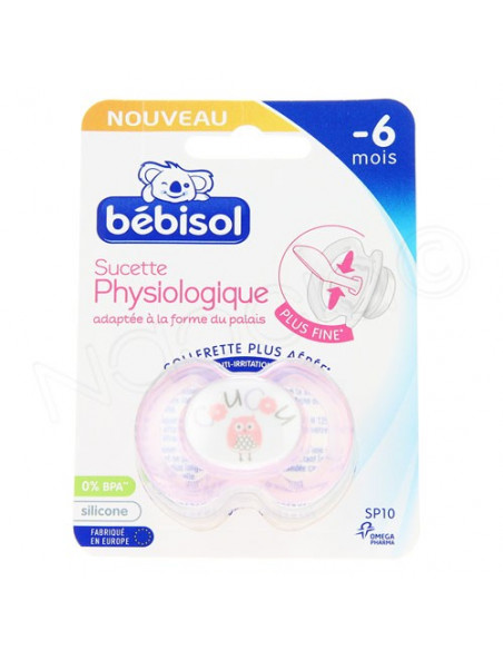 Bébisol Sucette Physiologique silicone -6 mois x1 Bébisol - 2