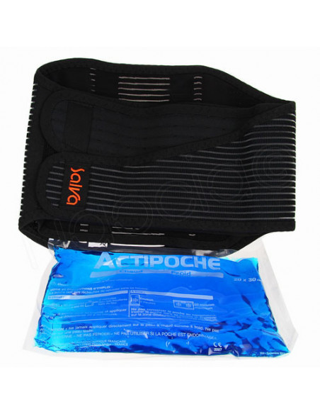 Salva Ceinture lombaire thermique action duotherm noir + Actipoche A Cooper - 1