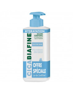 Cicabiafine Baume Corporel Hydratant Quotidien. Lot 2x400ml Cicabiafine - 1