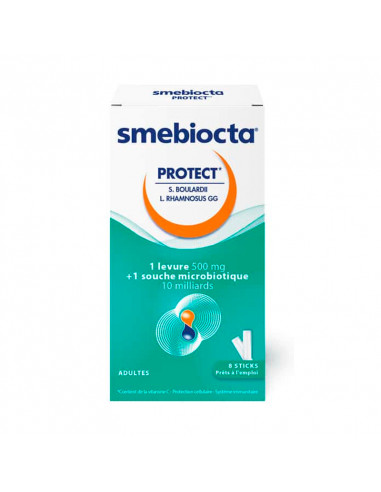 boîte de 8 sticks prêts à l'emploi de smebiocta protect