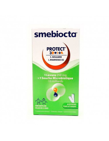 boîte de 8 sticks prêts à l'emploi de smebiocta protect junior