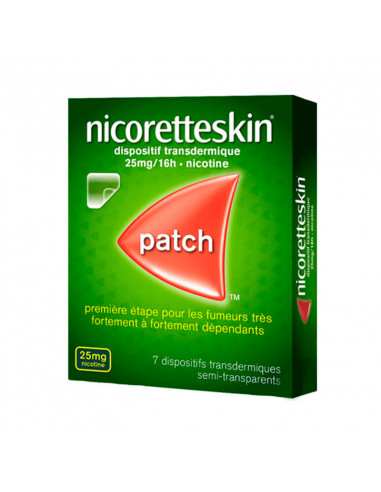 Nicoretteskin 25mg/16h, Sevrage Tabagique, 7 patchs