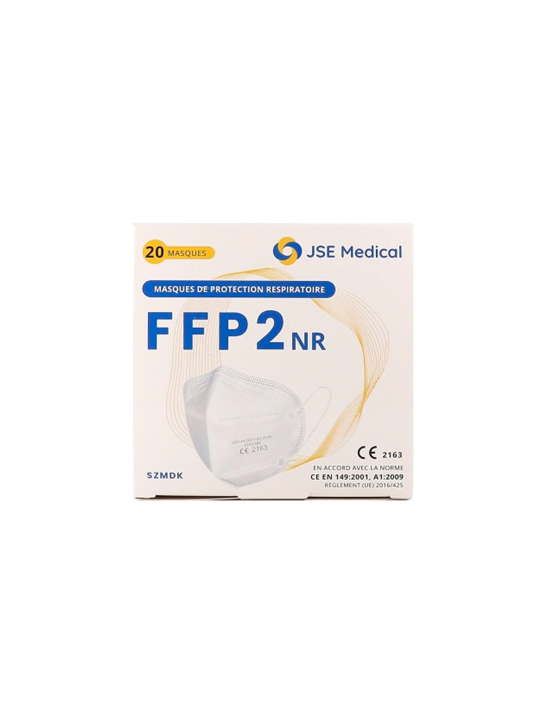 Masque filtrant FFP2 Noir NR Karman Healthcare- 5 couches - Boîte de 20