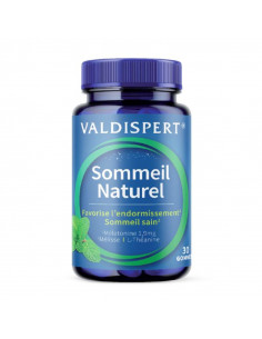 Valdispert Sommeil Naturel mélatonine. 30 gommes à mâcher arome cassis