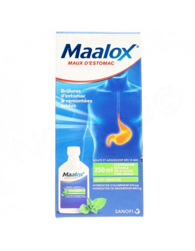 MAALOX MAUX DESTOMAC suspension buvable en flacon 250ml - Pharmacie en ligne