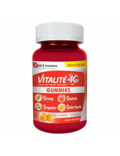 Forté Pharma Vitalité 4G Gummies. 60 gommes gout orange