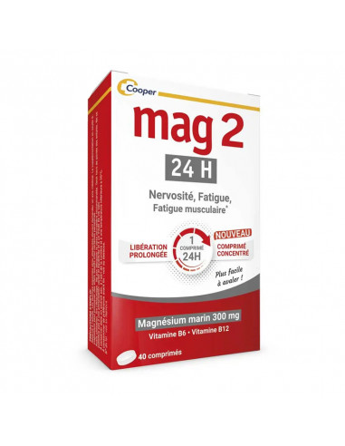 Mag2 24h Magnésium Marin 300mg. 40 comprimés