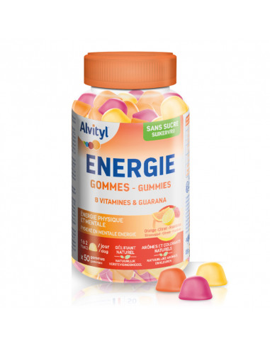 Alvityl Energie Gommes x50 gummies gout orange citron framboise