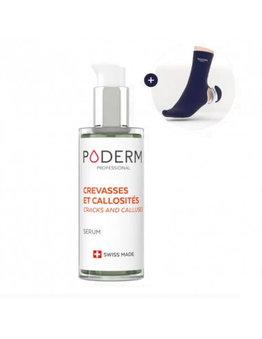 Poderm Sérum Pieds Crevasses Callosités. 75ml + chaussettes