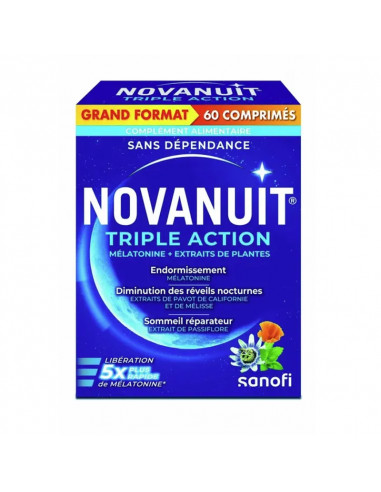 Novanuit Triple Action. 60 comprimés