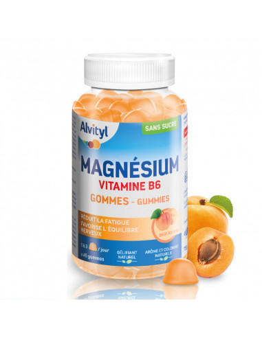 Alvityl Magnesium Gommes Abricot. x45 gummies