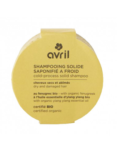 Avril Shampooing Solide Bio Cheveux Secs. 100g