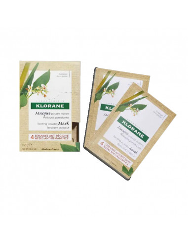 Klorane Galanga Masque Poudre Traitant pellicules. 8 sachets de 3g