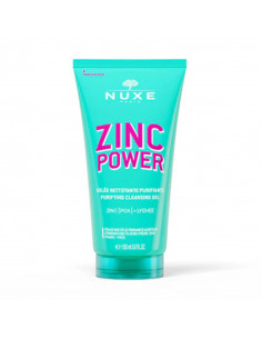 Nuxe Zinc Power Gel Nettoyant Purifiant. 150ml tube vert rose