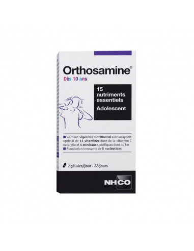 NHCO Orthosamine Dès 10 ans. 56 gélules