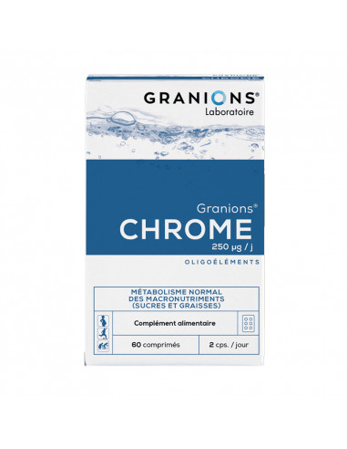 Granions de Chrome. 60 comprimés