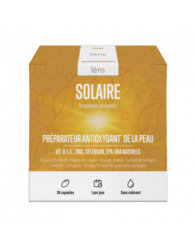 Léro Solaire Préparateur Antioxydant Peau. 30 capsules