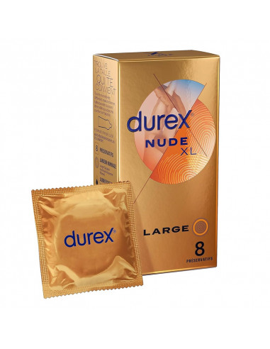 Durex Nude XL Large. 8 préservatifs