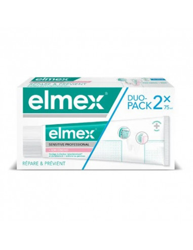 Elmex Sensitive Professional Soin Gencives Dentifrice Duo Pack 2x75ml