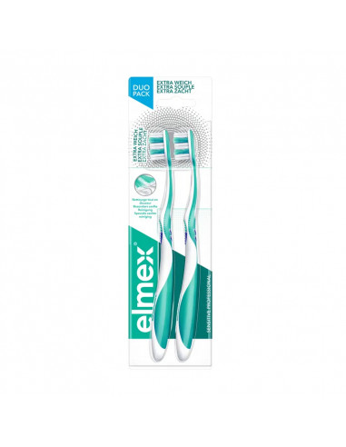 Elmex Sensitive Brosse à Dents Extra Souple Duo pack x2