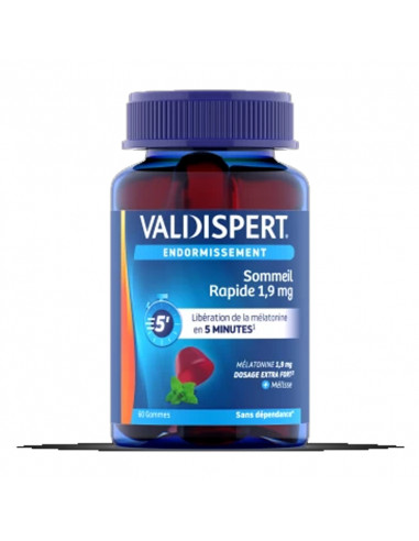 Valdispert Endormissement Sommeil Rapide 1,9mg. 60 gommes