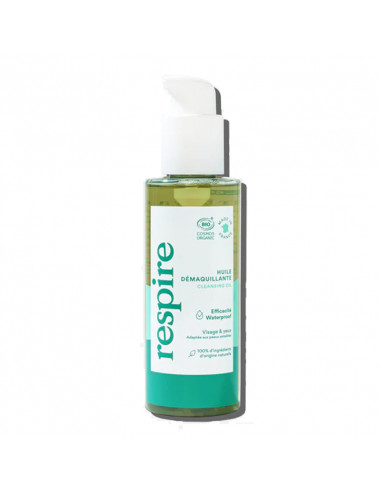 Respire Huile Démaquillante Bio. 150ml flacon pompe