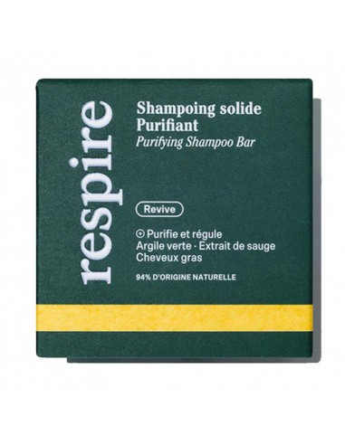 Respire Shampooing Solide Purifiant. 75g cheveux gras