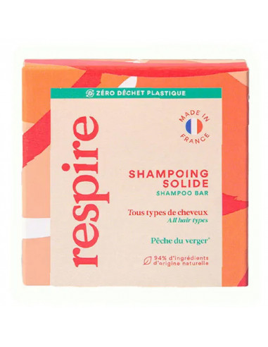 Respire Shampooing Solide Pêche du Verger. 75g