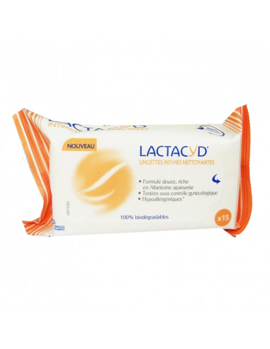 Lactacyd Lingettes Intimes Nettoyantes. x15