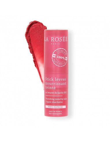 La Rosée Stick Lèvres Nourrissant Teinté framboise rechargeable. 4,5g