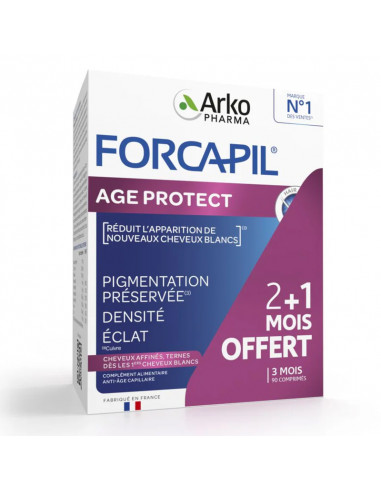 Forcapil Age Protect. 90 comprimés - 2+1 mois OFFERT