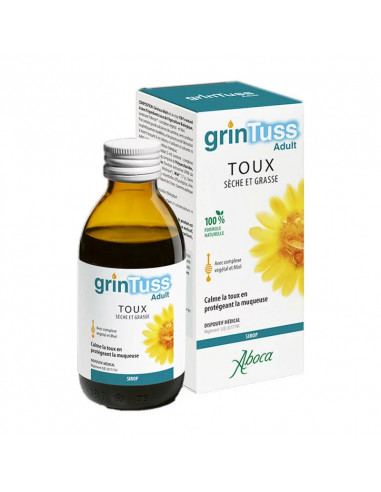 Aboca GrinTuss Adulte Toux sèche et grasse Sirop.180g