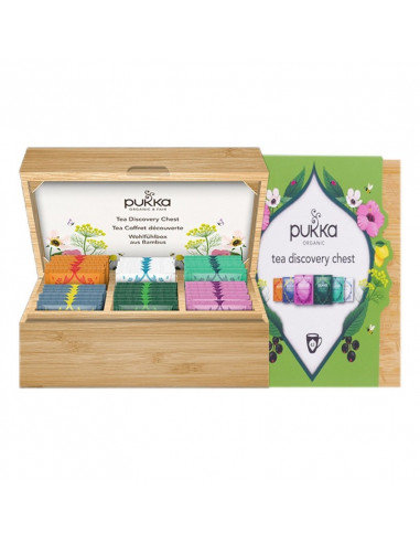 coffret bois pukka vert clair fleurs