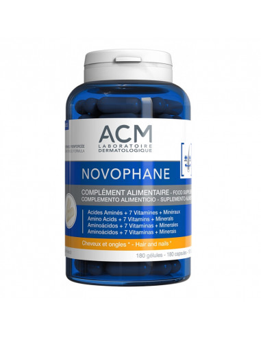 ACM Novophane Complément Alimentaire Cheveux et Ongles. 180 gélules