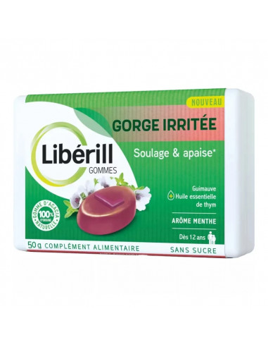 Libérill Gommes Gorge irritée - dès 12ans . 50g