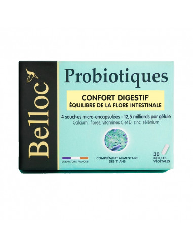 Belloc Probiotiques Confort Digestif. 30 gélules