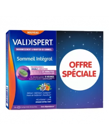 Valdispert Sommeil Intégral. Lot 2x30 comprimés bicouches