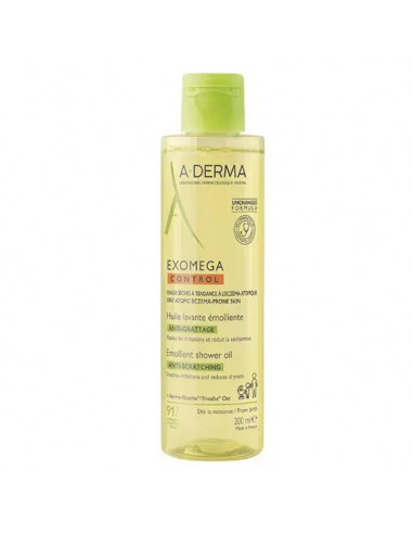 Aderma Exomega Control Huile lavante émolliente anti-grattage. 200ml