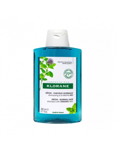 KLORANE Shampooing Détox Menthe Bio Fl/200ml