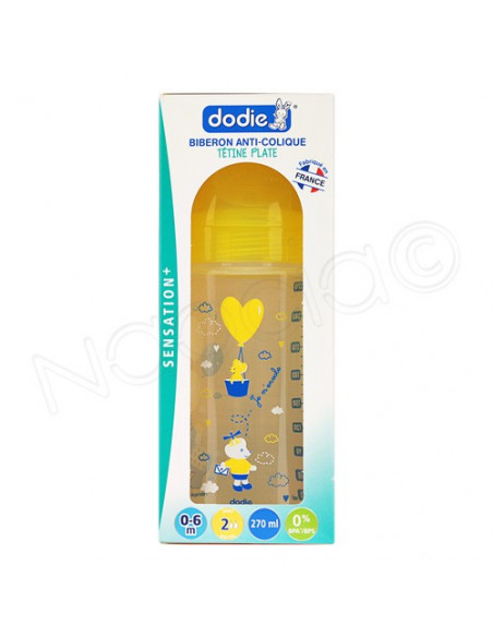 Dodie Biberon Anti-colique Tétine Plate 0-6m débit 2 270ml Dodie - 2