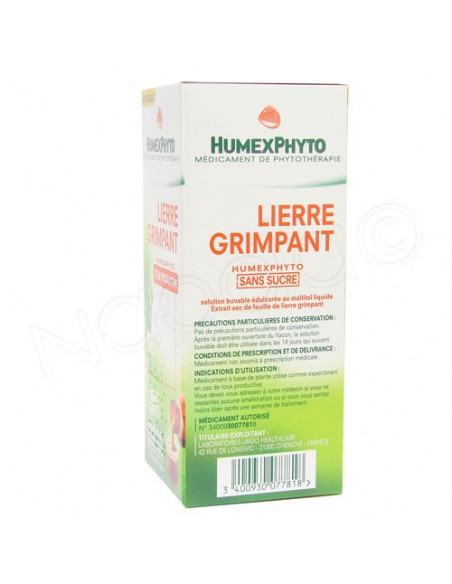 LIERRE GRIMPANT HUMEXPHYTO SANS SUCRE, solution buvable édulcorée au maltitol liquide  - 3