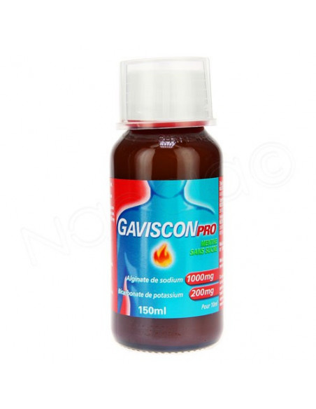 GAVISCONPRO MENTHE Sans sucre 1000mg/200mg/10ml Suspension buvable flacon 150ml  - 3