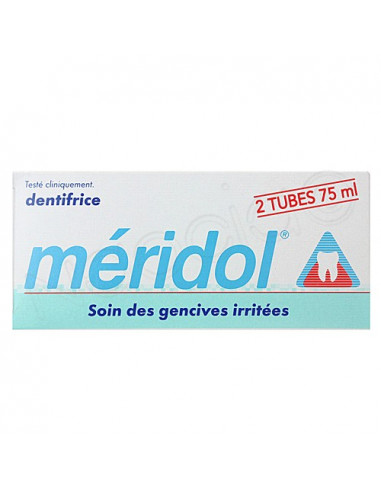 Méridol Dentifrice Gencives Irritées. Lot 2x75ml