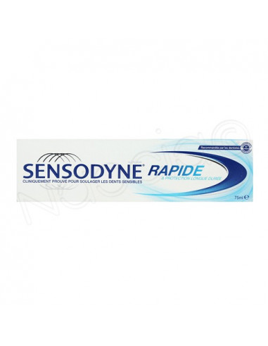 Sensodyne Rapide et protection longue durée. Tube de 75ml