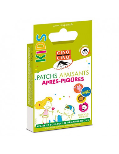 Cinq sur Cinq Kids Patchs Apaisants Après-piqûres. x20 patchs adhésifs