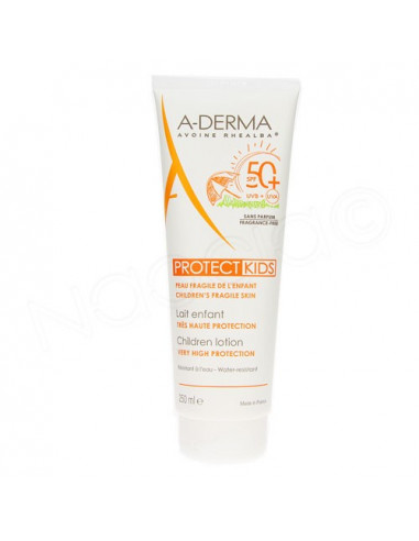 Aderma Protect Kids SPF50+ Lait Très Haute Protection. 250ml