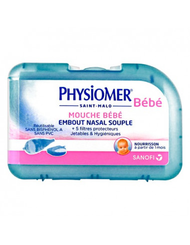 Physiomer Bébé Mouche Bébé Souple 5 Filtres Protecteurs - sans bisphénol,  sans PVC - Archange-pharma